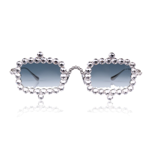 Anna-Karin Karlsson Crystal Mirage Sunglasses in White Gold