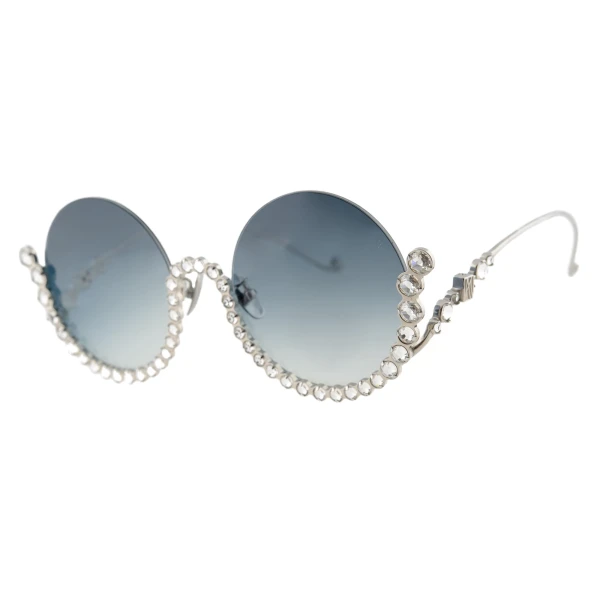 Full Moon Sunglasses in White Gold - Image 2