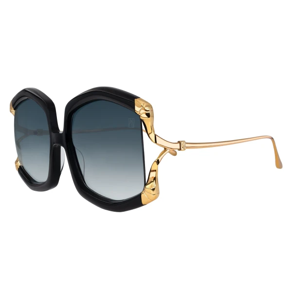 La Vie en Rose Sunglasses in Black - Image 2