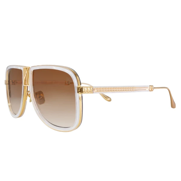Logo Dude Sunglasses in Pearl - Image 2