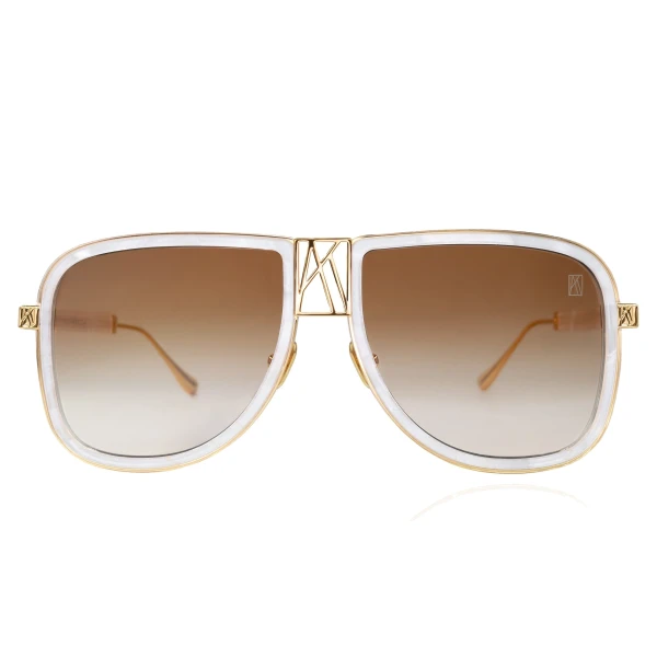 Logo Dude Sunglasses in Pearl