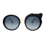 Anna-Karin Karlsson Rose et la Roue Sun Sunglasses in Black Crystal