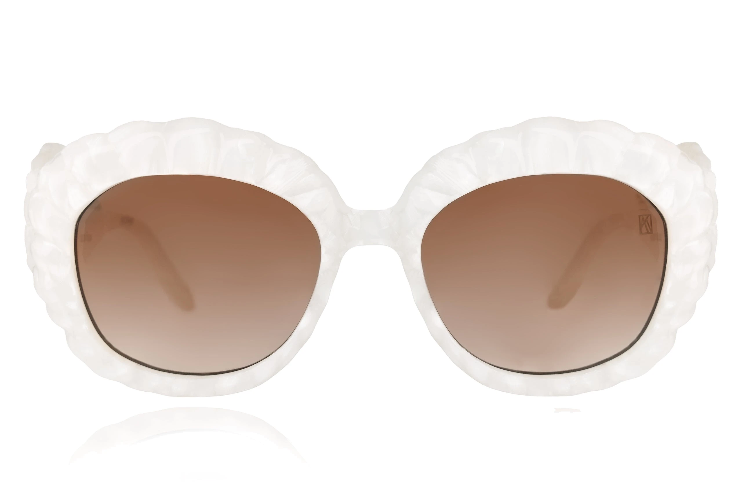 Shade of Sirens Sunglasses in White Pearl