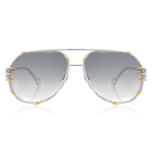 The Claw Pilot Sunglasses in White Gold