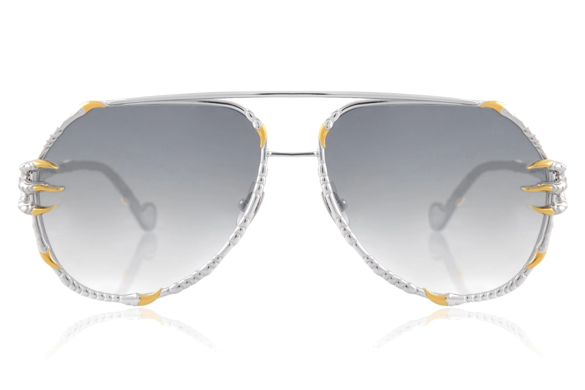 The Claw Pilot Sunglasses in White Gold