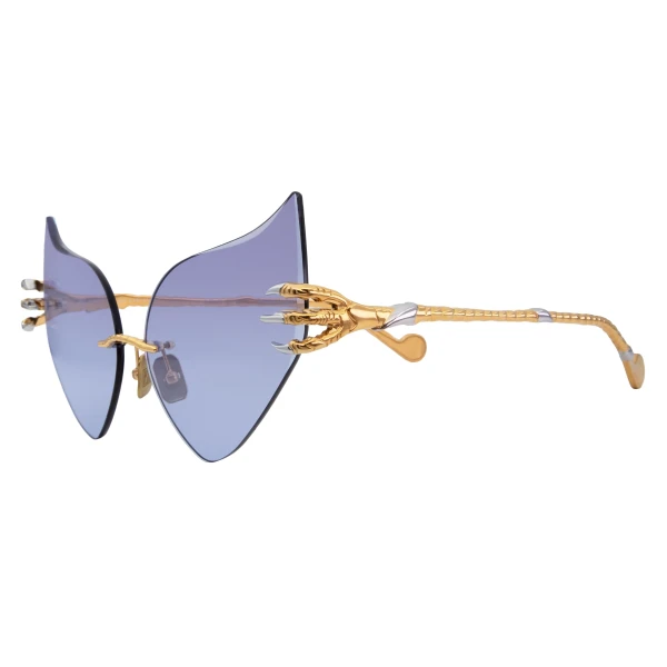 The Claw & the Nest Cat 2.0 Sunglasses in Gold Violet - Image 2