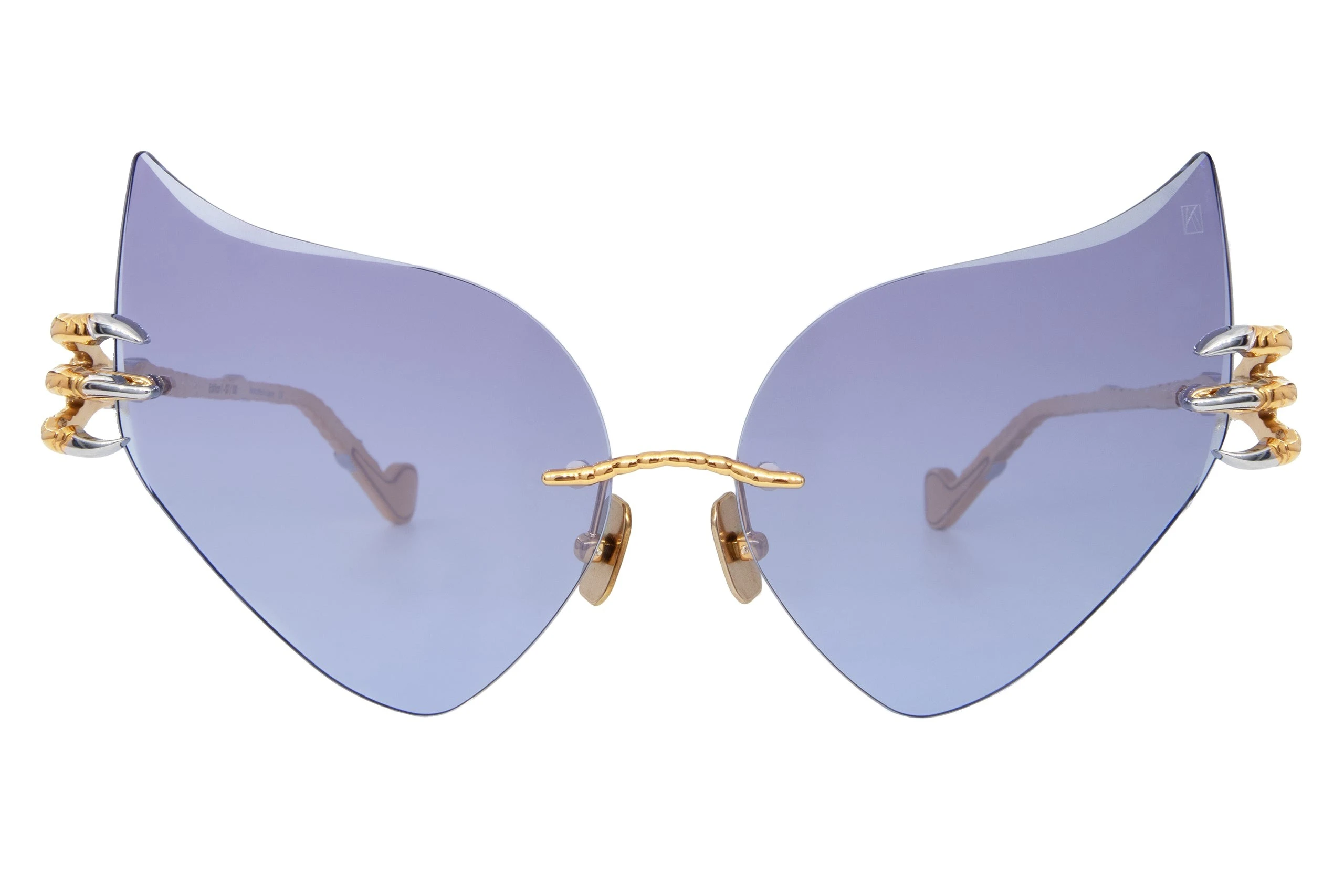 The Claw & the Nest Cat 2.0 Sunglasses in Gold Violet