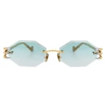 Anna-Karin Karlsson The Claw & the Nest Octagonal 2.0 Sunglasses in Gold Azure