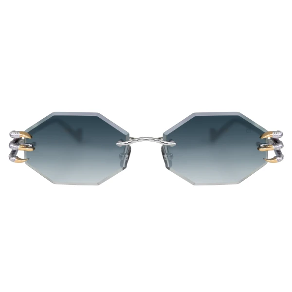 Anna-Karin Karlsson The Claw & the Nest Octagonal 2.0 Sunglasses in White Gold