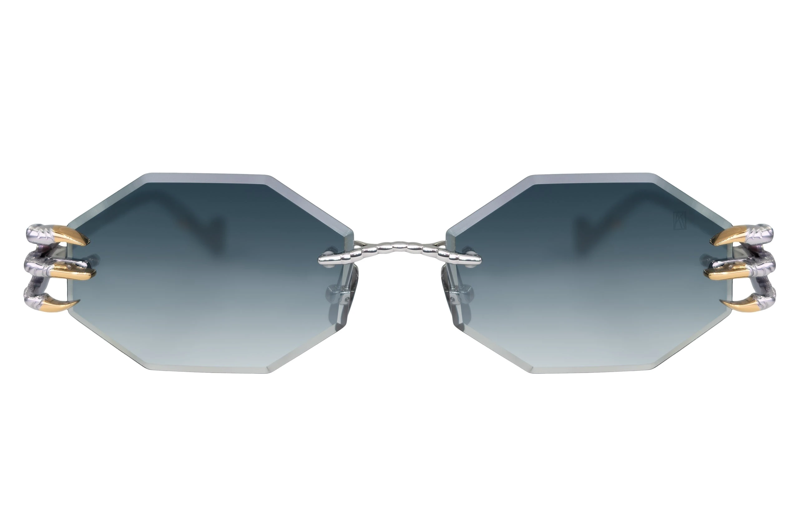 The Claw & the Nest Octagonal 2.0 Sunglasses in White Gold