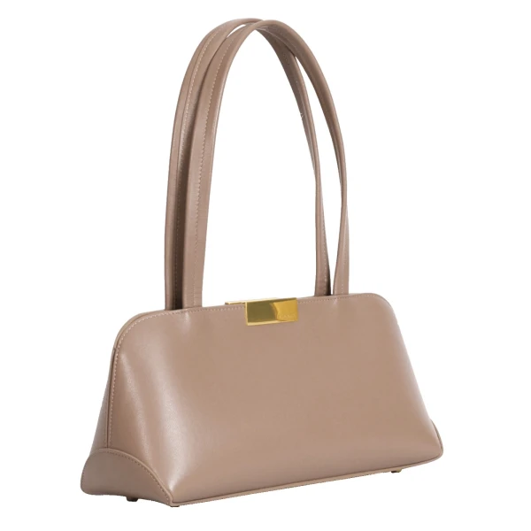 Ateliers Auguste Passy East West in Taupe Smooth Leather bag