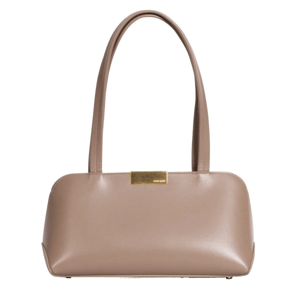 Passy East West in Taupe Smooth Leather