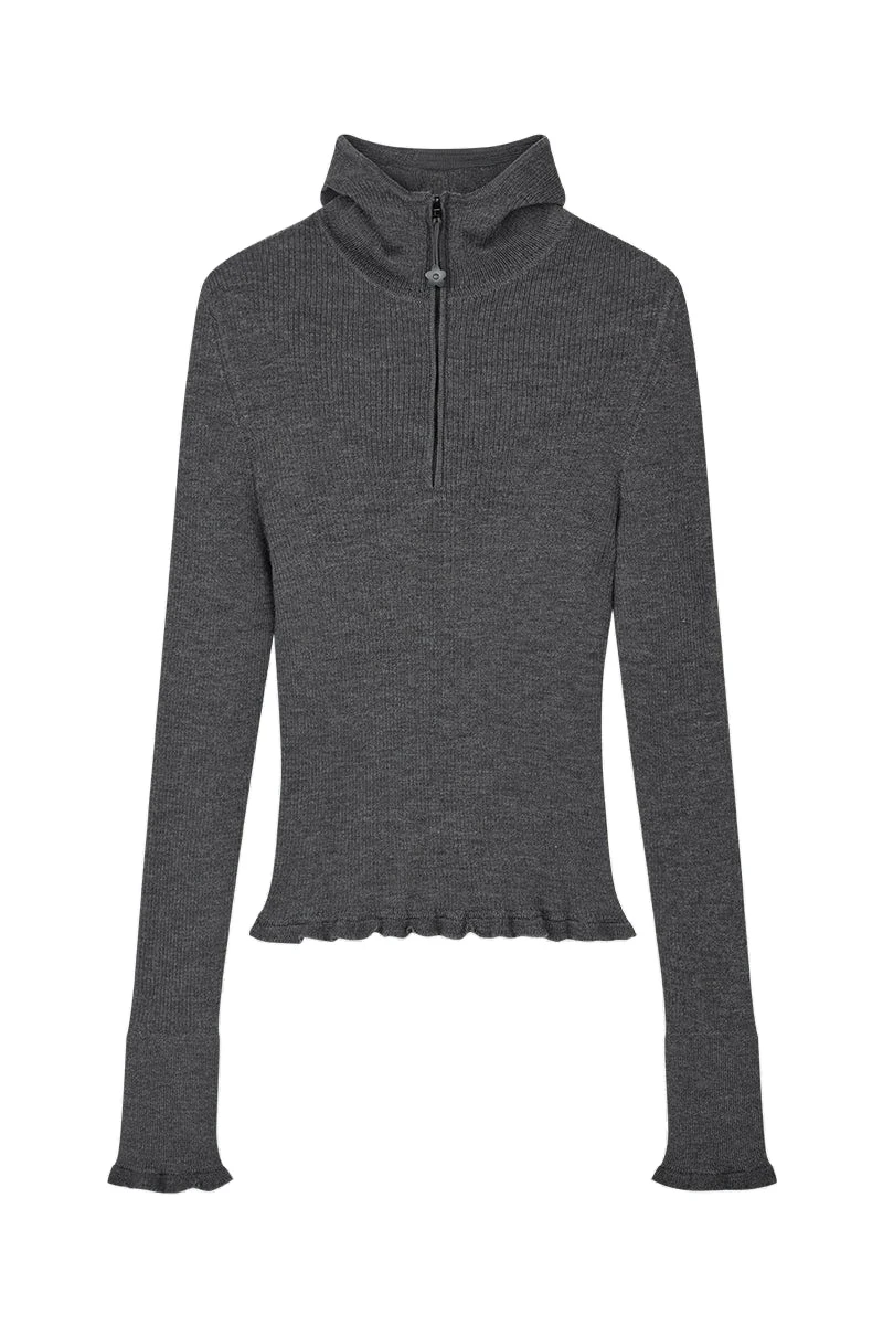 Belma-Hoodie-in-Grey-Melange-Cecilie-Bahnsen-Hoodies-white Cecilie Bahnsen hoodie