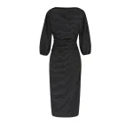 Bernadette Dress Ezra in Black Moire | Dresses | Luxury Shoes 