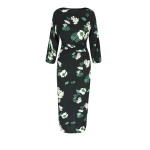 Bernadette Dress Ezra in Hydrangea Green on Black | Dresses | Luxury Shoes 