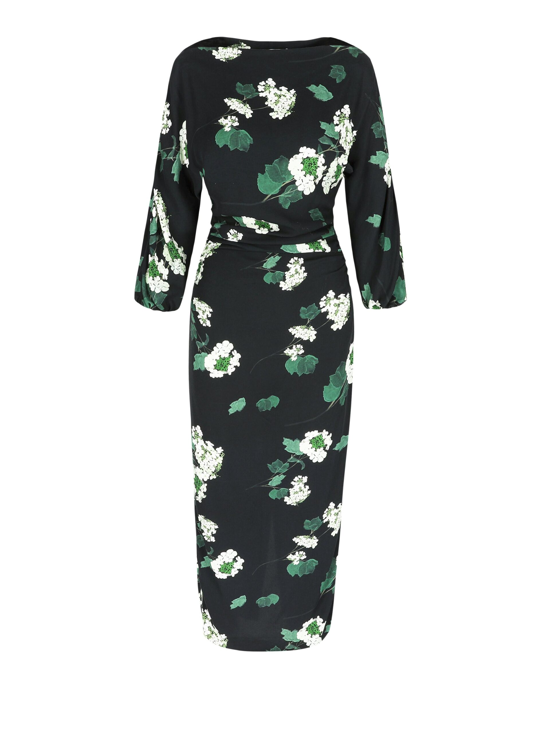 Bernadette Dress Ezra in Hydrangea Green on Black | Dresses | Luxury Shoes Bernadette Dress Ezra in Hydrangea Green on Black | Dresses | Luxury Shoes