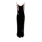 Bernadette Dress Julie in Black Velvet | Dresses | Luxury Shoes 