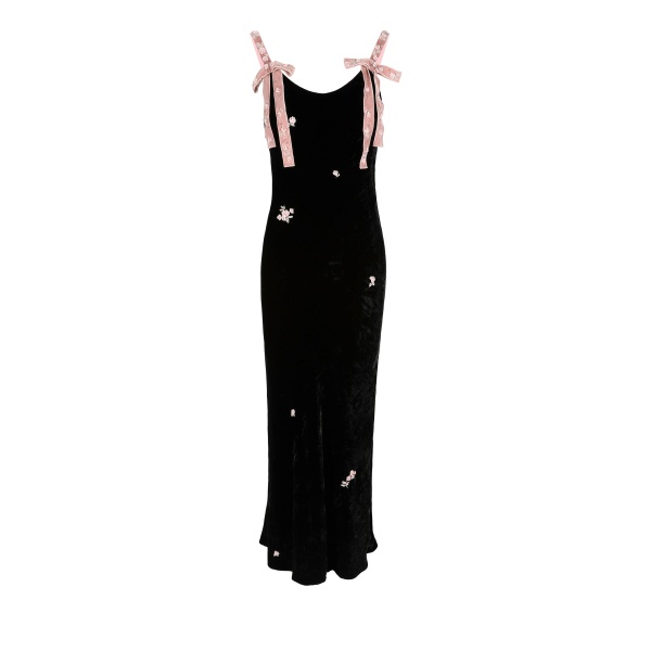 Bernadette Dress Julie in Black Velvet | Dresses | Luxury Shoes 