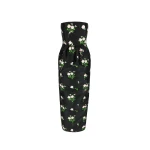 Bernadette Dress Lena Embroidered in Soft Pink Bouquet Embroidery on Black | Dresses | Luxury Shoes 