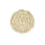 Bernadette Frayed Camellia Brooch in Cream | Jewelry | Luxury Shoes 