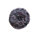 Bernadette Frayed Camellia Brooch in Plum | Jewelry | Luxury Shoes 