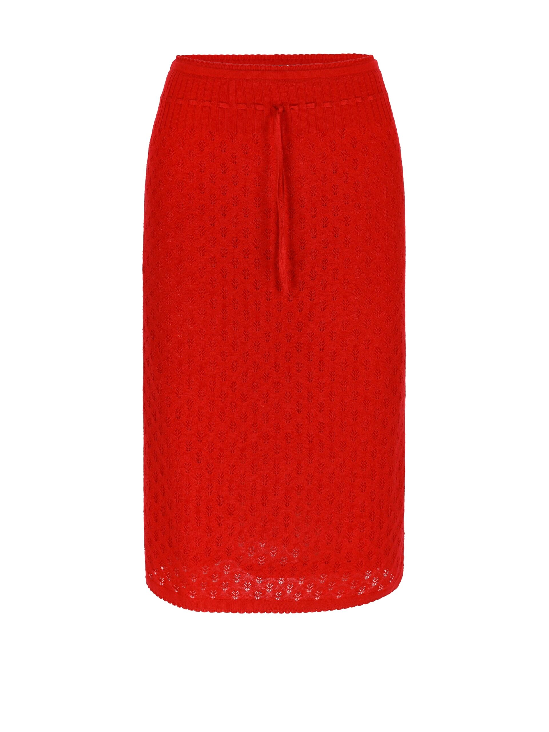 Bernadette Katia Skirt in Ruby Red Pointelle Bernadette skirt