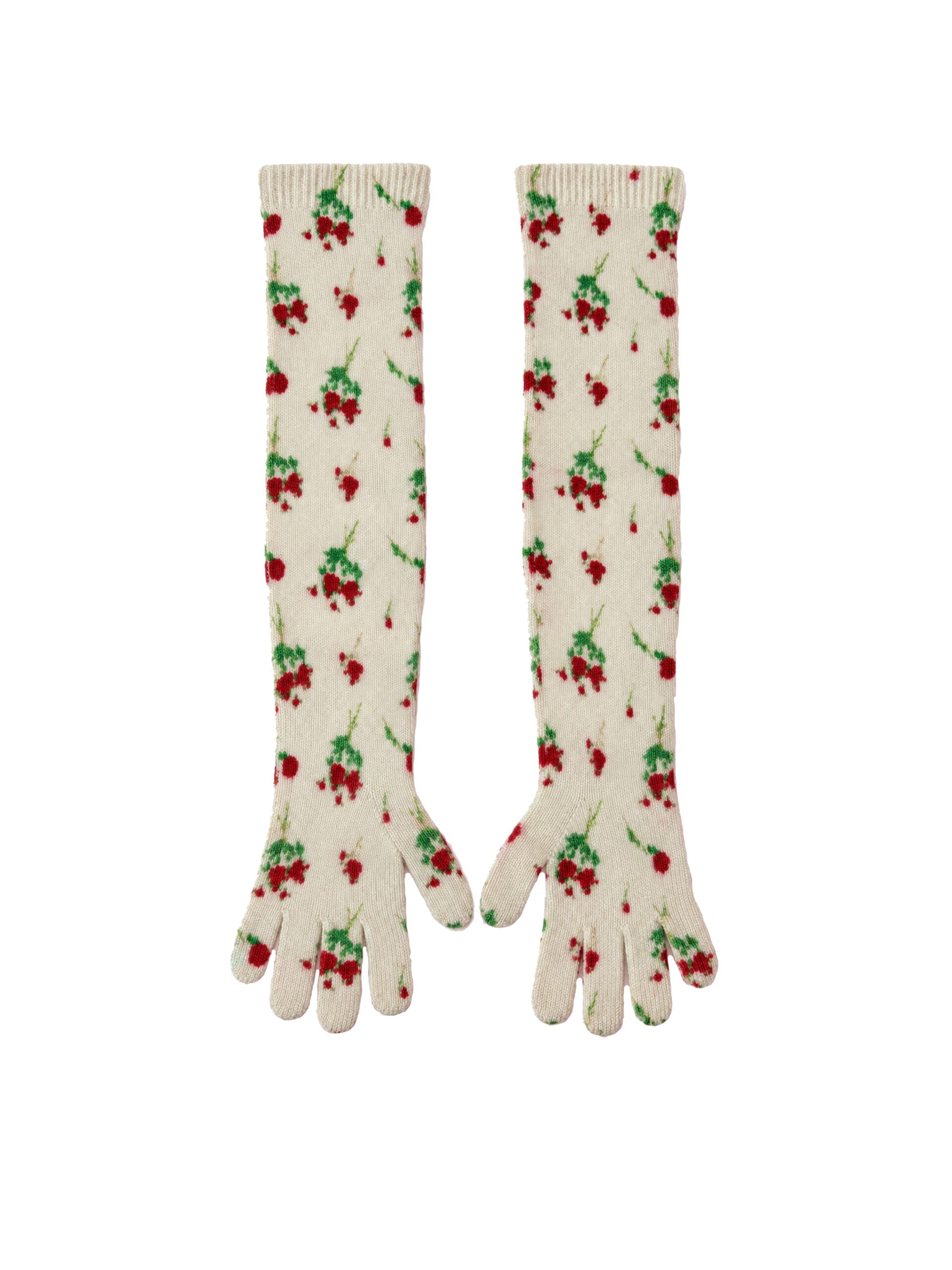 Bernadette Lingerie Rose Cashmere Gloves in Cream | Accessories | Luxury Shoes Bernadette Lingerie Rose Cashmere Gloves in Cream | Accessories | Luxury Shoes