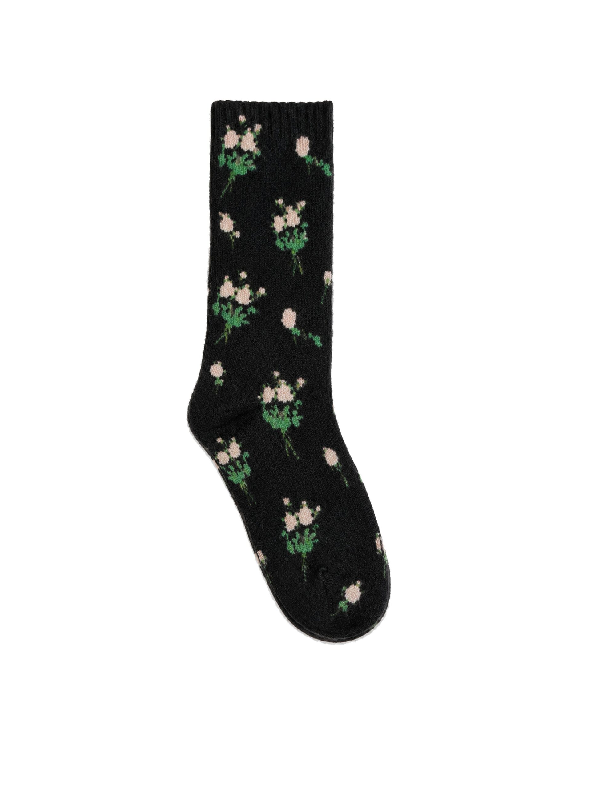 Bernadette Lingerie Rose Cashmere Socks in Black | Accessories | Luxury Shoes Bernadette Lingerie Rose Cashmere Socks in Black | Accessories | Luxury Shoes