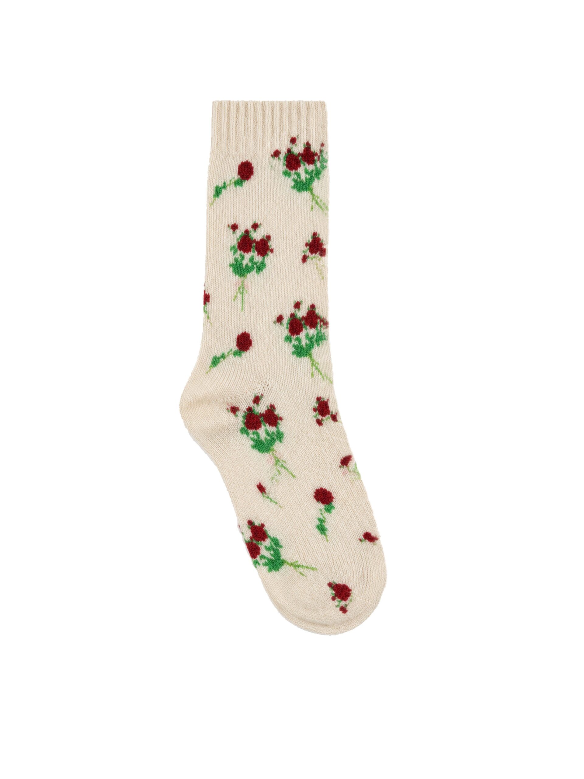 Bernadette Lingerie Rose Cashmere Socks in Cream | Accessories | Luxury Shoes Bernadette Lingerie Rose Cashmere Socks in Cream | Accessories | Luxury Shoes