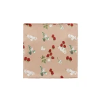 Bernadette Silk Scarf in Red Berries on Pink | Accessories | Luxury Shoes 