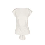 Bernadette Top Atticus in Ivory Moire | Tops | Luxury Shoes 