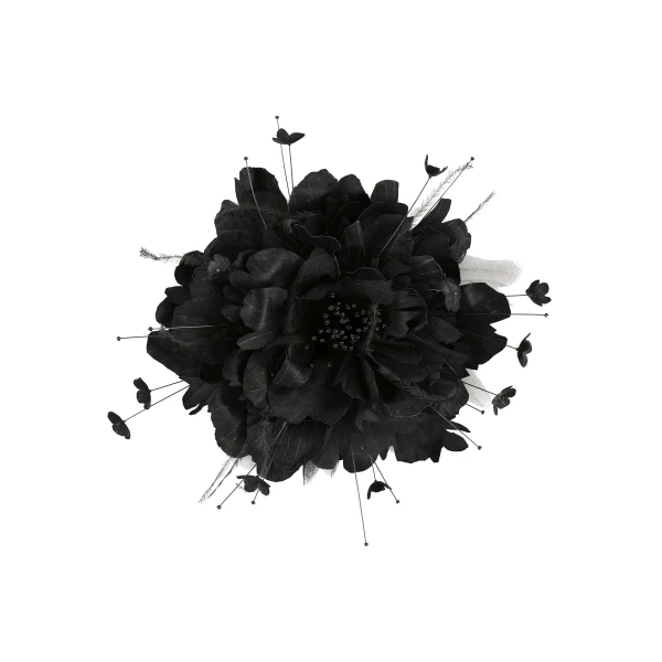 Wild Rose Brooch in Black
