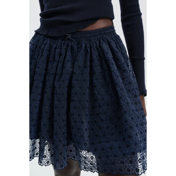 blue skirt