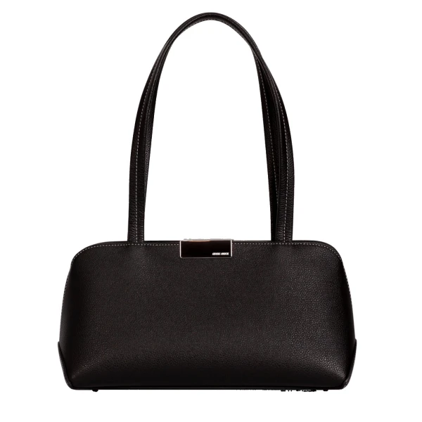Passy East West Silver Edition in Black Pebble Leather