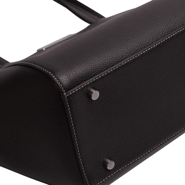 Ateliers Auguste Sévigné Silver Edition in Black Pebble Leather bag