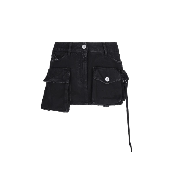 Black mini skirt
