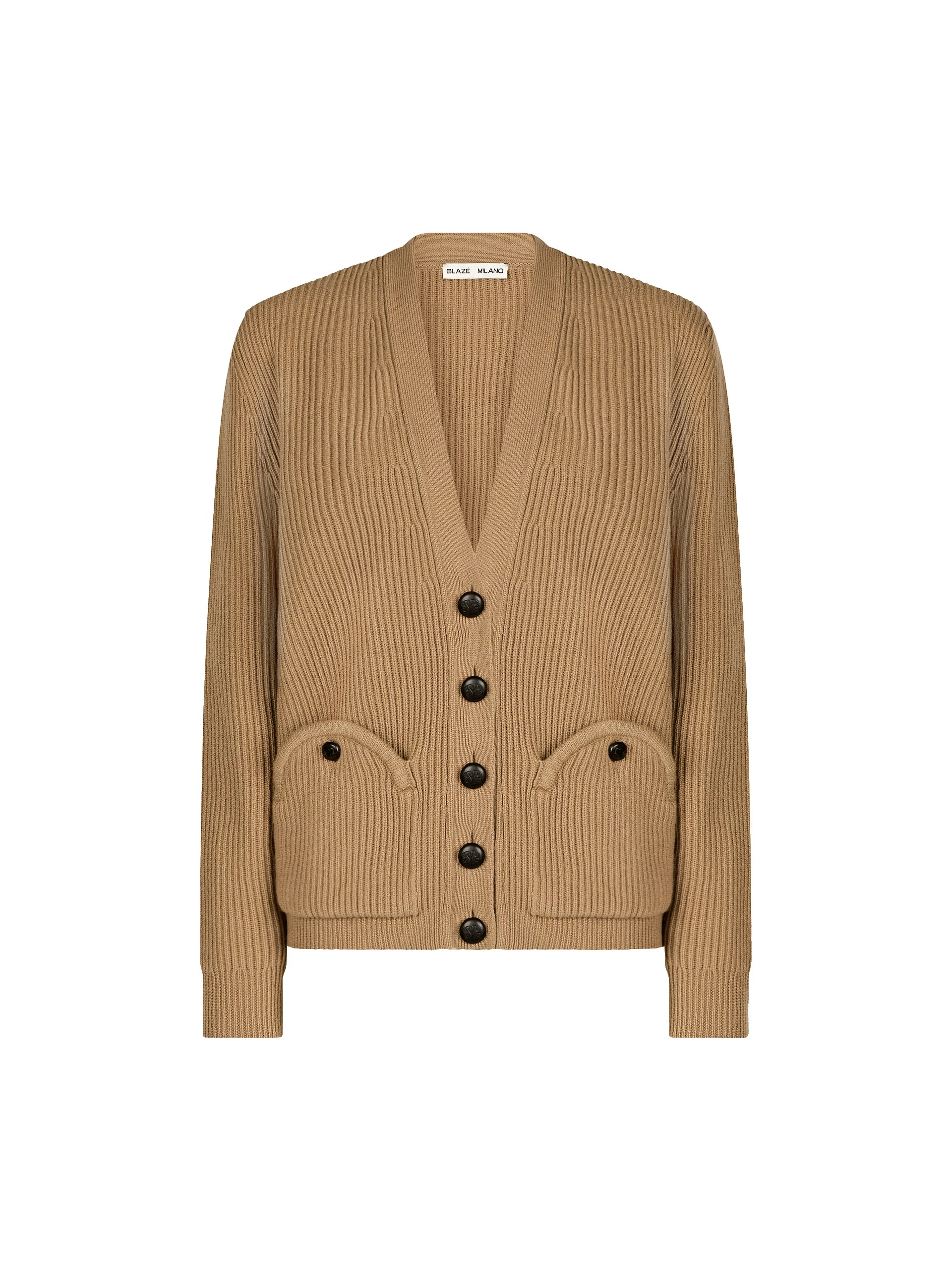 Blaze-Milano-Highland-Uda-V-Neck-Cardigan-in-Highland-Camel Blazé Milano