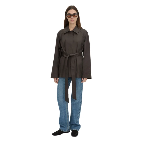Camilla and Marc Aidra Short Trench Coat in Hickory