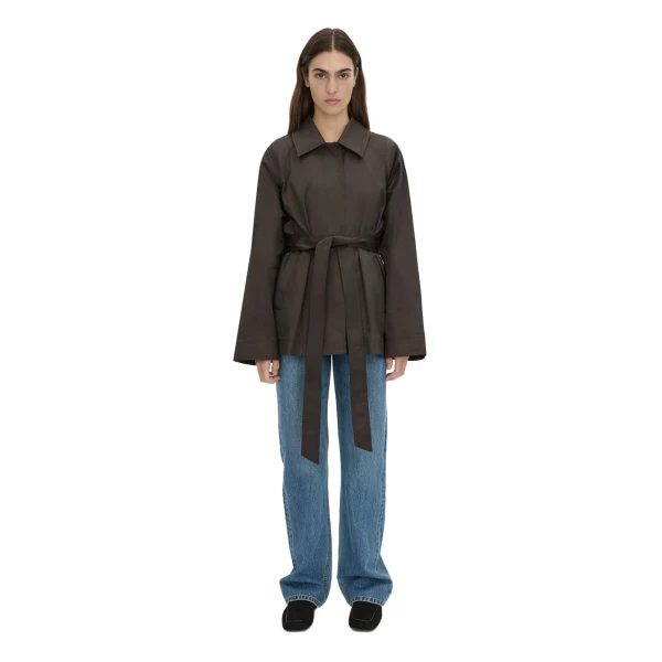 Camilla and Marc Aidra Short Trench Coat in Hickory