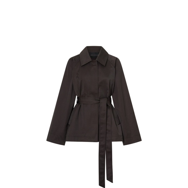 Camilla and Marc Aidra Short Trench Coat in Hickory | Coats | Luxury Shoes 