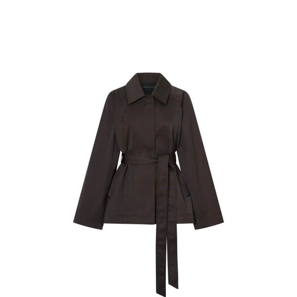 Camilla and Marc Aidra Short Trench Coat in Hickory | Coats | Luxury Shoes 