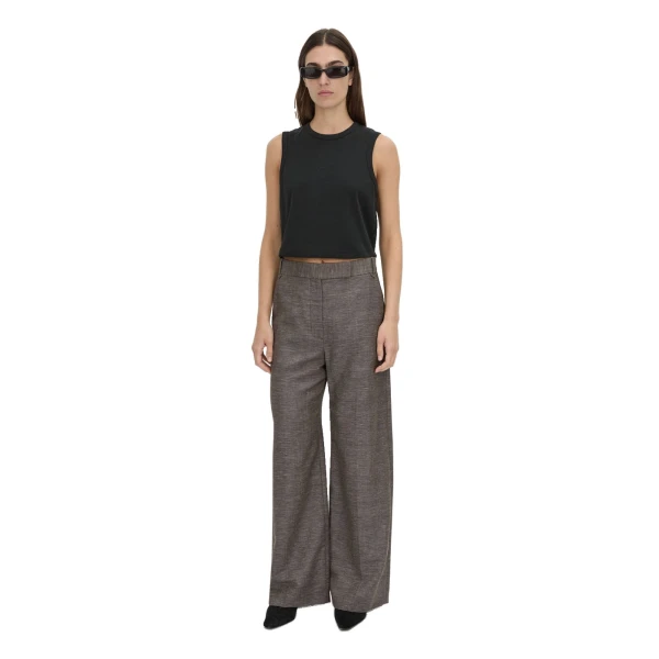 Camilla and Marc Alba Crop Rib Tank in Black