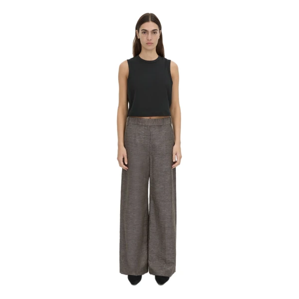 Camilla and Marc Alba Crop Rib Tank in Black