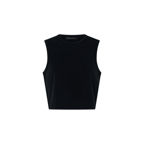 Camilla and Marc Alba Crop Rib Tank in Black | Tops | Luxury Shoes 