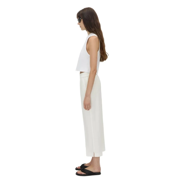 Camilla and Marc Alba Crop Rib Tank in Soft White