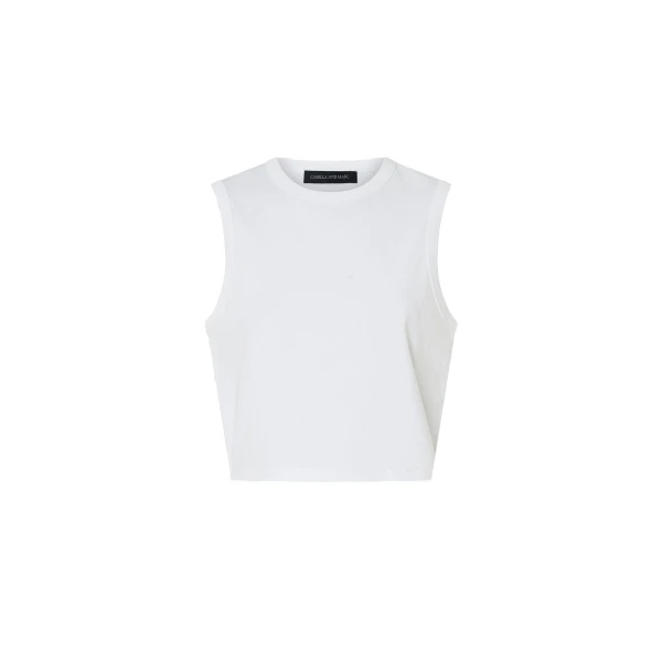Camilla and Marc Alba Crop Rib Tank in Soft White | Tops | Luxury Shoes 