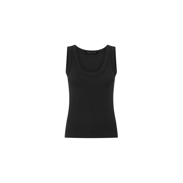 Alba Rib Tank in Black