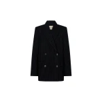 Camilla and Marc Alvar Double Breasted Blazer in Black and White Stripe | Jackets | Luxury Shoes 