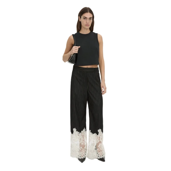 Camilla and Marc Alvar Lace Pant in Black and White Stripe
