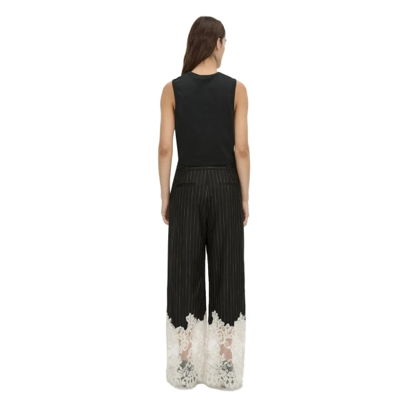 Camilla and Marc Alvar Lace Pant in Black and White Stripe